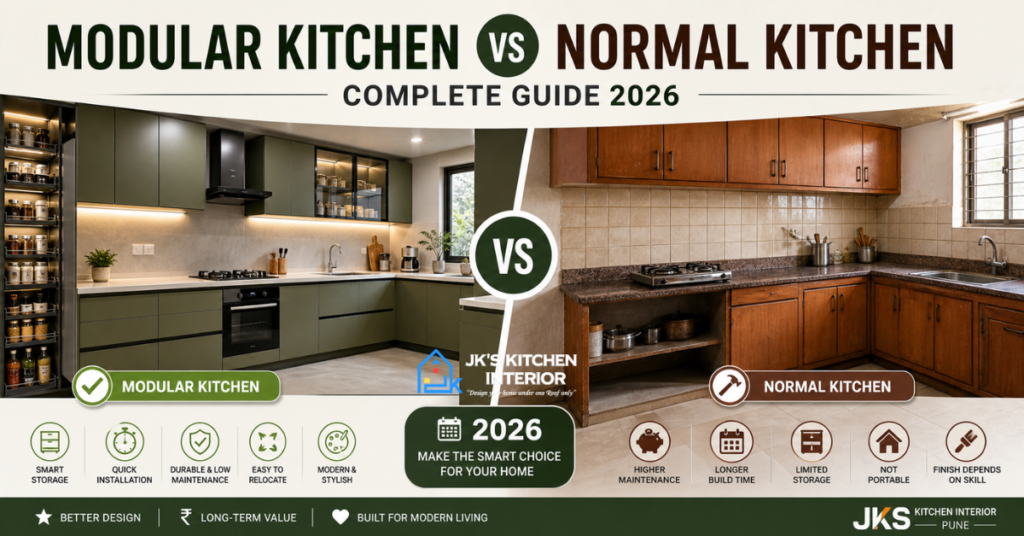 Modular Kitchen vs Normal Kitchen: Complete Guide 2026